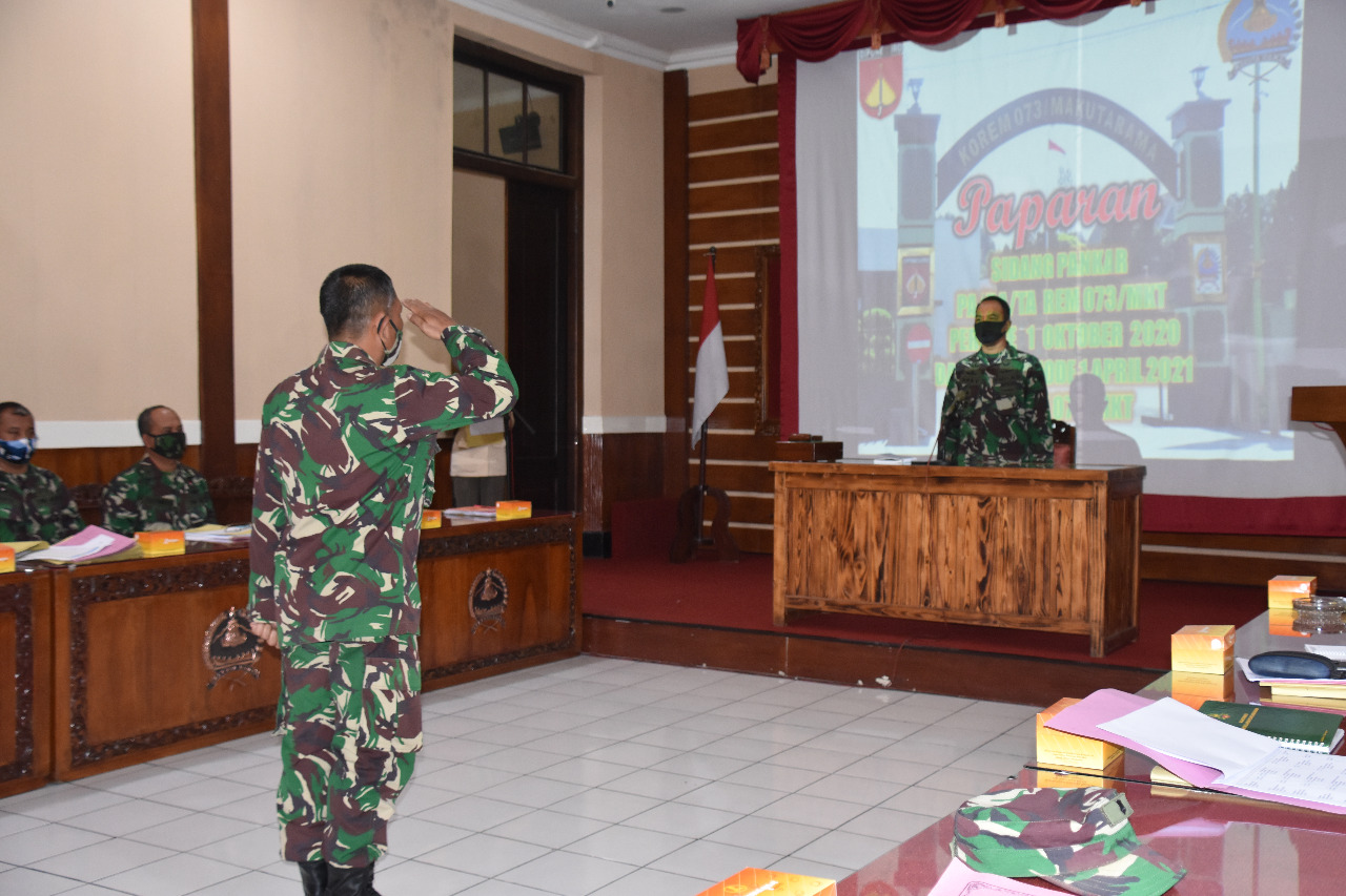Korem 073/Makutarama Gelar Sidang Pankar, Jelang Kenaikan Pangkat Prajurit